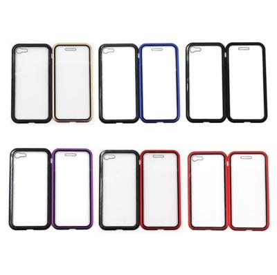 China For Samsung Galaxy A11 High Clear Magnetic Aluminum Double Side Glass Case for sale