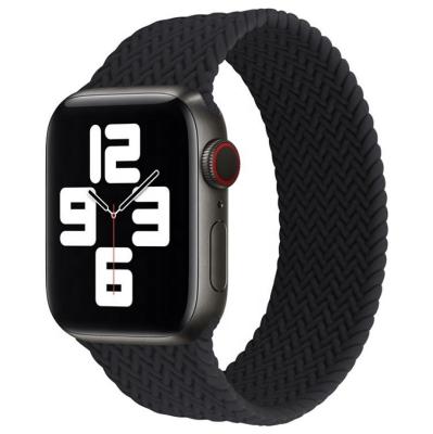 China High quality silicone suitable for Applewatch6 woven pattern silicone strap iwatch5/4/3/2/1 generation elastic silicone strap for sale