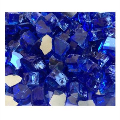 China Best 1/2 Cobalt Blue Fireplace Replacement Tempered Glass Eco-Friendly Reflective Glass, Burners, Fire Rocks, and Wind Guards for sale