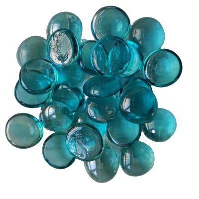 China Eco - Friendly Flat Glass Beads , Glass Pebble And Glass Gems Used For Art Projects And Garden Decorations for sale