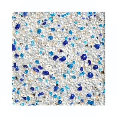 China Eco - Friendly Glass Aggregates Swimming Pool Finishes Glass Beads For Cement Swimming Pool Surfacing for sale