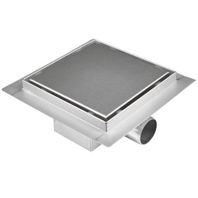 China Modern High Quality Tile Insert Stainless Steel Square Shower Drain Bathroom Square Sanitary Floor Drain for sale