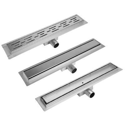 China Bathroom Accessories Modern Long Shower Linear Bathroom Floor Drain Stainless Steel Anti Odor Concealed Linear Drain for sale