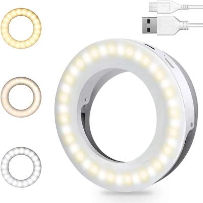 China Mini Portable Mini Led Beauty Ring Light Smart Phone Selfie Light Self Timer Female Artifact Sufficiency Light for sale