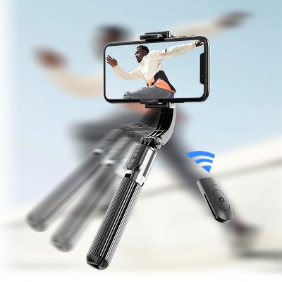 China Mini Portable New Selfie Stick Folding Handheld Gimbal Stabilizer with Wireless Shutter Tripod, Mobile Phone Sports Camera Live Vlog Video Recording for sale