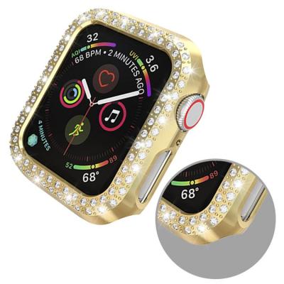 China Bling Diamond PC Case For Apple Watch For Apple Watch iWatch Series 1 Diamond 2 3 4 5 6 7 40 42 44 mm Plastic Protective Case 38 for sale