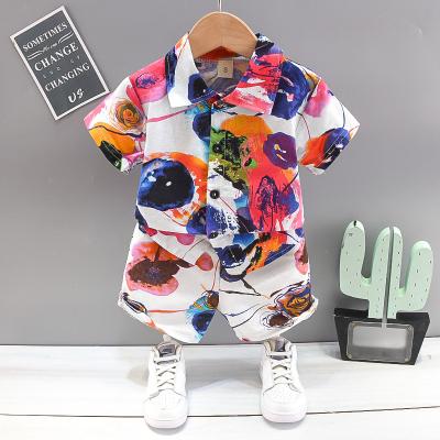 China Boy Casual Clothing Set Baby Clothes Cute Purple Balloon Painted Shirt Loungewear Boys Clothing Kids Clothes 2 Wholesale Breathable for sale