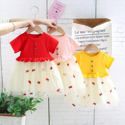 China Girls Boy Casual Clothing Set Princess Girls' Summer Fashion Girls Clothing Personality Floral Dress Wholesale 2 for sale