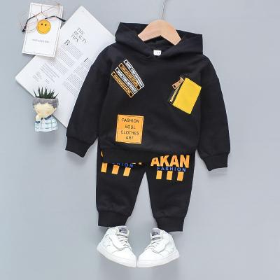 China Wholesale Loose Autumn Clothes Girl Long Pants Coat Baby Toddler Boys Clothing Long Sleeve Casual Zipper Pocket 2 Piece Sets for sale