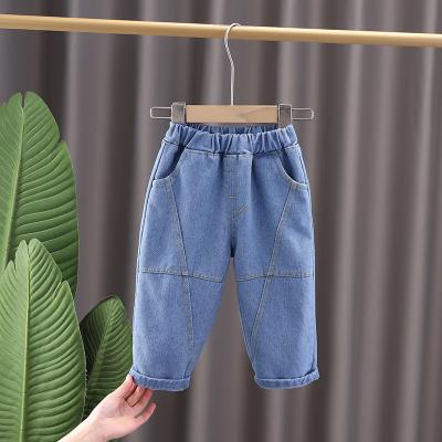 China Anti-static Boys Clothing Set Winter Clothing Design High Quality Jeans Washed Jeans Children Clothing Baby Boy Clothing Two Piece Set for sale