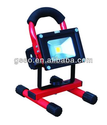 China Aluminum + Iron Top Powered Flood Light Rechargeable Led Camping Light 10W for sale