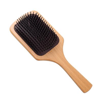 China Long Handle Paddle Paddle Wooden Custom Hair Brush Waterproof Professional Natural Wholesale Wooden Massage Brush for sale