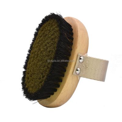 China All Natural Beech Body Message Ionic Brush , Super Slim Brass Body Brush for sale