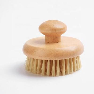 China FSC body plant natural sisal vegan bristle bamboo and wooden body bath dry brush for women for sale