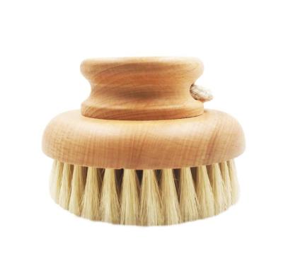 China FSC Authentication Body Dry Brush With LD-STS Wooden Round Shape Body Dry Brush for sale