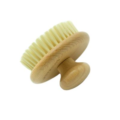 China Wooden Body Round Shape Dry Brush, High Quality Bath Brushes for sale