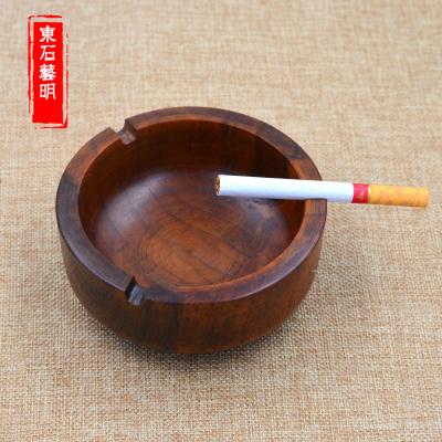 China Home Restaurant Premium Wooden Cigarette Ashtray, Handmade Vintage Original Antique Wooden Cigarette Ash Tray for sale