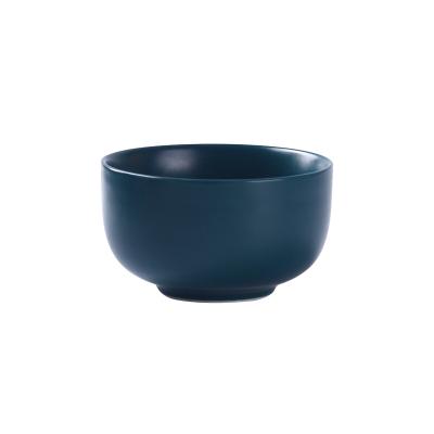 China Creative color viable Nordic ceramic thickening bowl tableware noodle bowl personality anti-scalding matte for sale