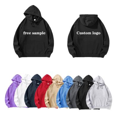 China 340g100% Cotton HOT Anti-Wrinkle Sweater Wholesale Custom Printing Oversized Sweater Color Block Embroidery Hoodie Sweatshirt for sale