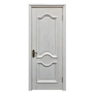 China Modern Luxury Swing Paint HDF Swing Door Interior Room Door Wooden White White Latest Style Open Design for sale