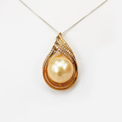 China High Quallity Golden Southern Pearl Pendant/18k gold for sale