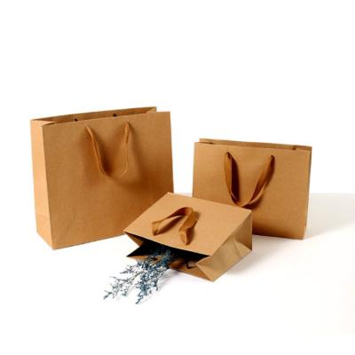 China Factory direct buying recyclable kraft paper bag bolsas de papel retail recycled brown white for sale