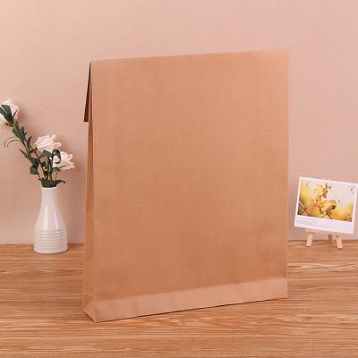 China Recyclable Custom Logo Print Wholesale Brown Kraft Paper Bag Folder Packaging OEM Size Bags for sale