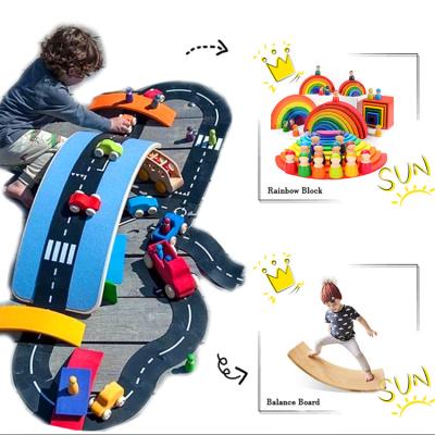 China Wholesale HAINA body shimmy balance board with track train set toys curvy yoga board furniture set for sale