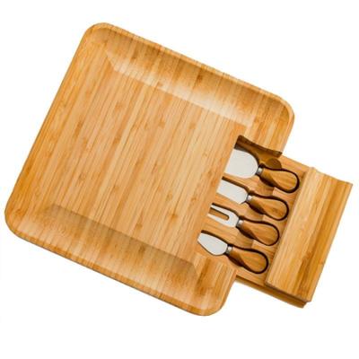 China Viable Picnic Family Camping Party The Latest Double Zipper Is BPA Free Bamboo Board And Cheese Knife Set for sale