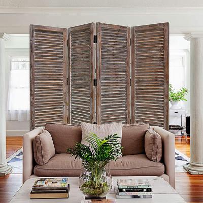 China Amazon Hot Sale CLASSIC Eco-friendly Rope Room Divider Folding Paper Screen With Removable Shelf for sale