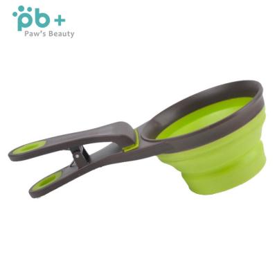 China High Quality PP Green Home Accurate Dog Pet Food Stocked Measuring Scoop for sale