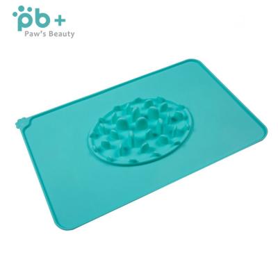 China Wholesale Cheap Small Pets Silicon Dog Cat Slow Food Feeding Bowl Mat for sale