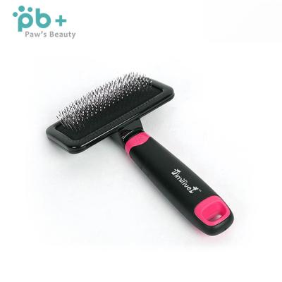 China Stocked Hot Sale Massage Pet Self Cleaning Slicker Dog Cat Shampoo Brush for sale