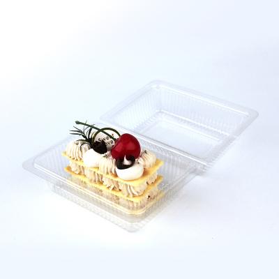 China Disposable high quality thermoforming small clear plastic box cake packaging dessert clamshell packaging for sale