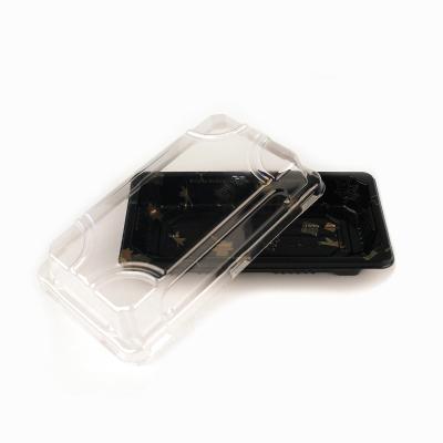 China Food china top supplier sushi container plastic box eco friendly rectangular sushi packaging container with lid for sale