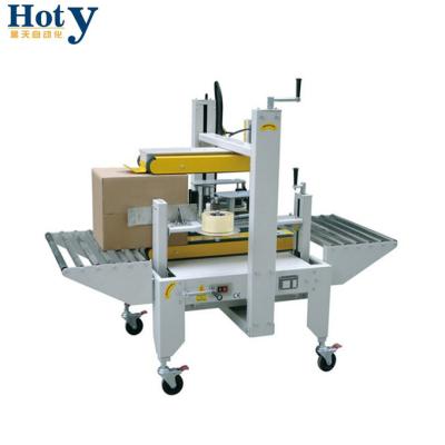 China machinery & Hot-selling equipment CE certification advanced semi-automatic top&bottom belt drive and two side carton sealer for sale