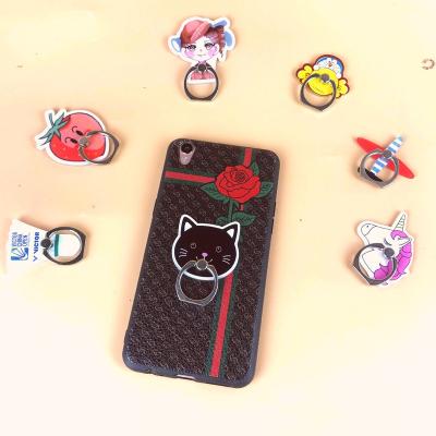 China Cute Cartoon Acrylic mobile phone bracket ring customized rotating ring phone buckle creative anti fall lazy phone bracket diy for sale