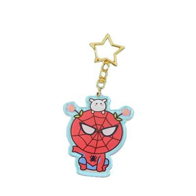 China Customization Anime Cute Cartoon Key Chain Creative Star Pendant DIY Acrylic Peripheral Key Chain for sale