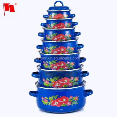 China Sustainable Ceramic Dishware Kitchenware Enamel Cooking Pot for sale