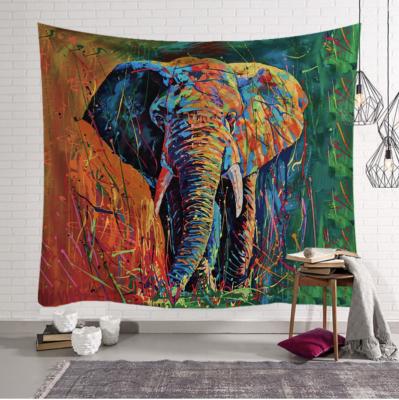 China Luxury Elephant Wall Hanging Home Decor Tapestry Blanket for sale