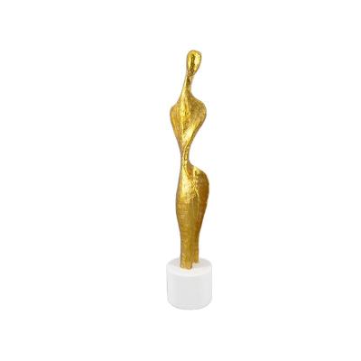 China Minimalist manufacturers wholesale living room table decoration gold body art resin decoration for sale