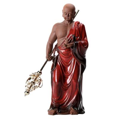 China China Religious Stand Ornament Home Decor Crafts Monk Ksitigarbha Ornament Stand for sale