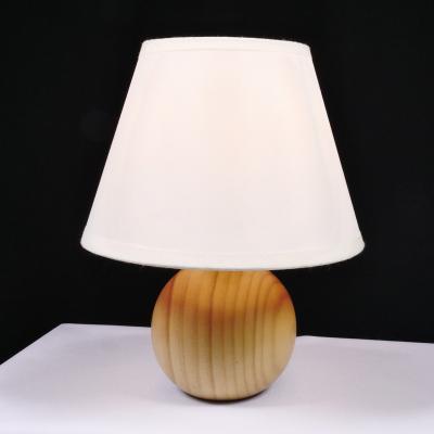 China 2021 Newly designed compact portable lighting wooden ball base table lamp high quality table decoration for sale