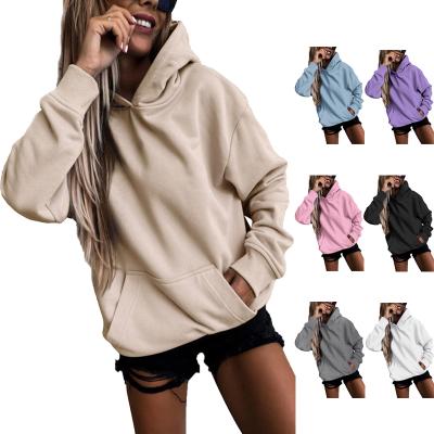 China News Solid Color Anti-Wrinkle Sweatshirt Loose Pullover Women's Casual Oversized Hoodie Unisex Oversized Pullover Hoodie for sale