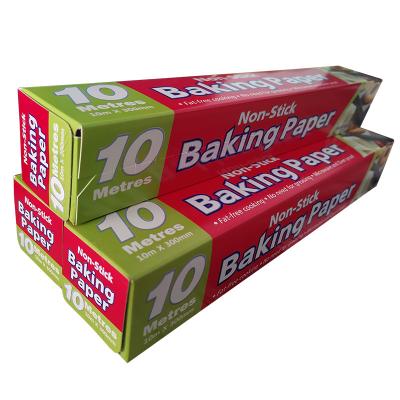 China Heat Resistance 10m Household Baking Oil Repellent Paper For Cake Kitchen Baking Paper for sale