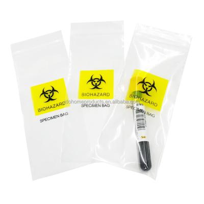 China Factory Direct Supply Biohazard Disposable Customized Printed Disposable Garbage Ziplock Sealing Medical Waste Bag for sale