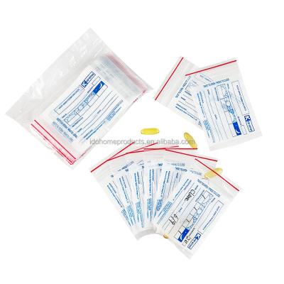 China Customized Disposable Design Plastic PE Hospital Medicine Ziplock Bag Zipper Medical Bag For Pill Zipper Pill Bag for sale