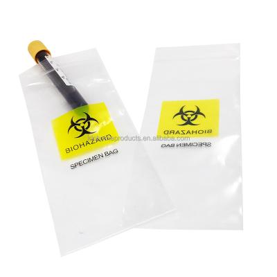 China Medical Lab Disposable Professional PE Manufacturer Biohazard Specimen Bag Medicine Plastic Ziplock Bag for sale