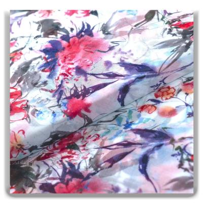 China Fashion Digital Printed Voile Dress Shirt Blouse 100%Polyester Breathable High Quality Customized Fabric for sale