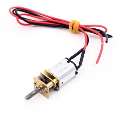 China ASLONG JGA12-N20 Custom Threaded Shaft With Lead Wire 6V 10-1500RPM Micro DC Reduction Motor Brushed DC Motor for sale